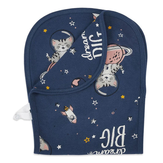 Haus & Kinder 100% Cotton Muslin Burp Cloth-Super Absorbent-Pack of 2-Galaxy Lagoon-For Infants