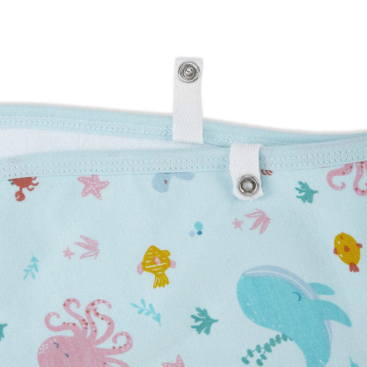 Haus & Kinder 100% Cotton Muslin Burp Cloth-Super Absorbent-Pack of 2-Galaxy Lagoon-For Infants