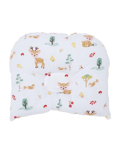 Haus & Kinder Baby Sleeping Nest-Baby Gadda Set-Whimsical Woodland-100% Cotton  Muslin-White & Sea Green-For Infants