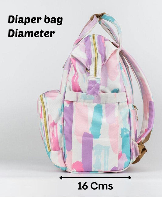 Haus & Kinder Art On Canvas Diaper Bag-Backpack-With Anti Theft Compartment-Color Splash