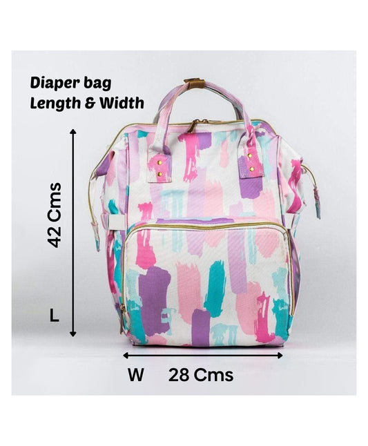 Haus & Kinder Art On Canvas Diaper Bag-Backpack-With Anti Theft Compartment-Color Splash