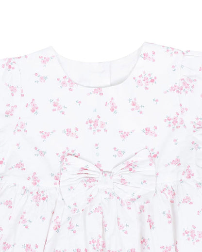 Haus & Kinder White Frock Dress-Floral-Cotton-For Infants