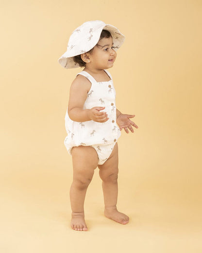 Haus & Kinder White Onesie-Zebra-Cotton-For Infants