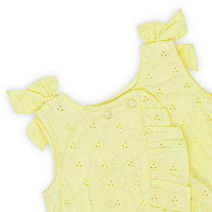 Haus & Kinder Yellow Frock Dress-Solid-Cotton-For Infants
