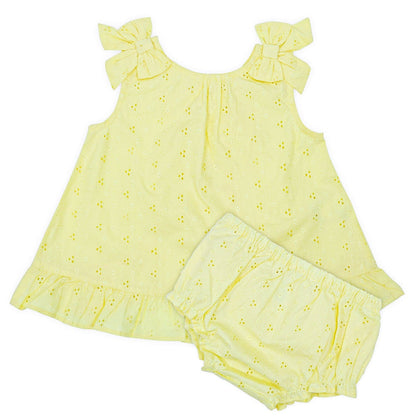 Haus & Kinder Yellow Frock Dress-Solid-Cotton-For Infants