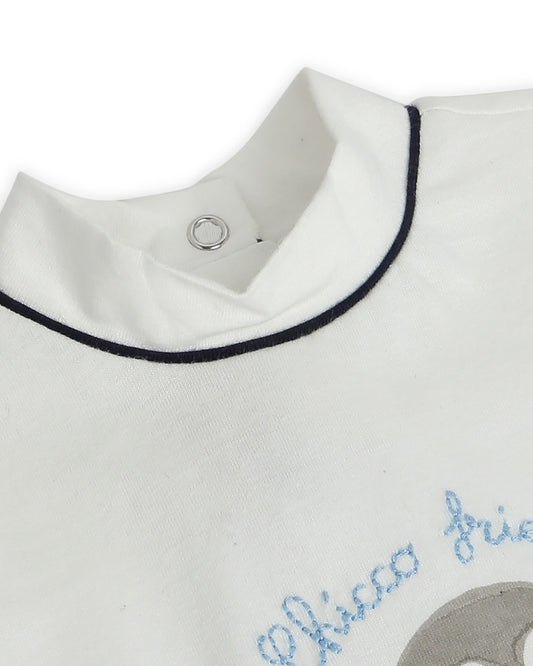 Chicco Bronze T-shirt-Penguin Printed-Cotton-For Infants