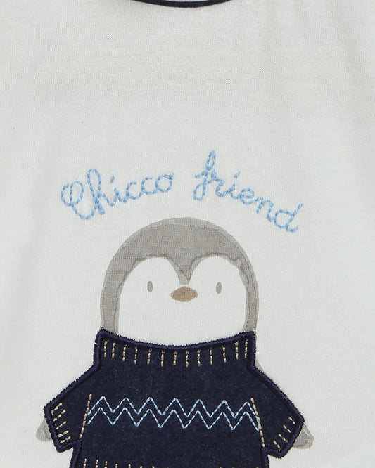 Chicco Bronze T-shirt-Penguin Printed-Cotton-For Infants