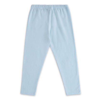 Haus & Kinder Grey & Sky Blue Leggings-Cotton-Printed-Pack of 2-For Infants