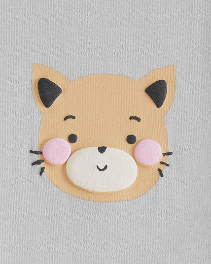 Haus & Kinder Grey Leggings-Printed-Cotton-For Infants