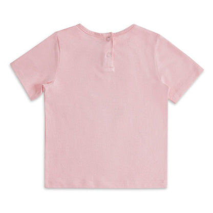 Haus & Kinder Peach T-shirt-Hello World-Cotton-For Infants