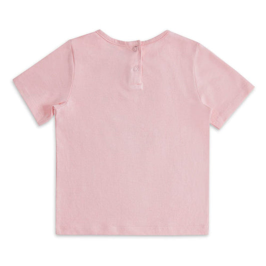 Haus & Kinder Peach T-shirt-Hello World-Cotton-For Infants