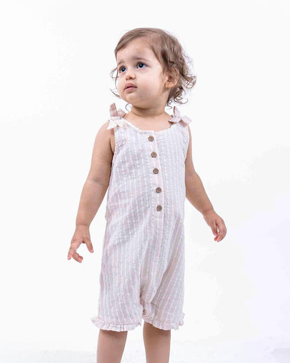 Haus & Kinder Pink Romper-Striped-Cotton-For Infants