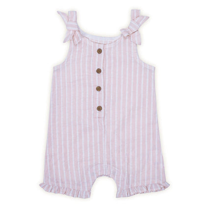 Haus & Kinder Pink Romper-Striped-Cotton-For Infants