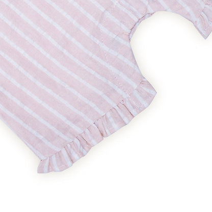 Haus & Kinder Pink Romper-Striped-Cotton-For Infants