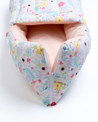 Haus & Kinder Ditsy Floral Bedtime Cuddle Gift Set-Pack of 6-Gift For Baby Shower & Baby Birthday