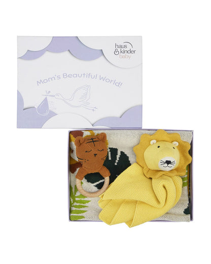 Haus & Kinder Jungle Party Baby Shower Gift Set-Pack of 3-Gift For Baby Shower & Baby Birthday