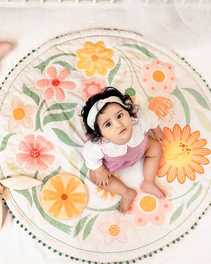 Haus & Kinder Floral garden Baby Activity Mat-Improves Visual & Tactile Stimulation-Indoor Toy-0M+