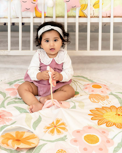 Haus & Kinder Floral garden Baby Activity Mat-Improves Visual & Tactile Stimulation-Indoor Toy-0M+