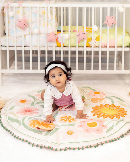 Haus & Kinder Floral garden Baby Activity Mat-Improves Visual & Tactile Stimulation-Indoor Toy-0M+