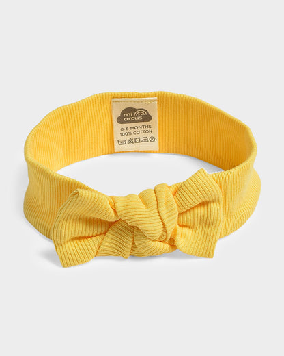 Mi Arcus Yellow, Blue & Multicolor Headband-Solid-Cotton-Pack of 5-For Infants