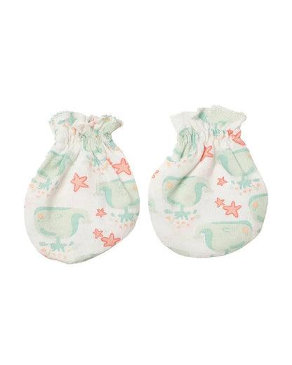 Mi Arcus Blue, White & Multicolor Combo Set-Whale Print-Cotton-Pack of 3-For Infants
