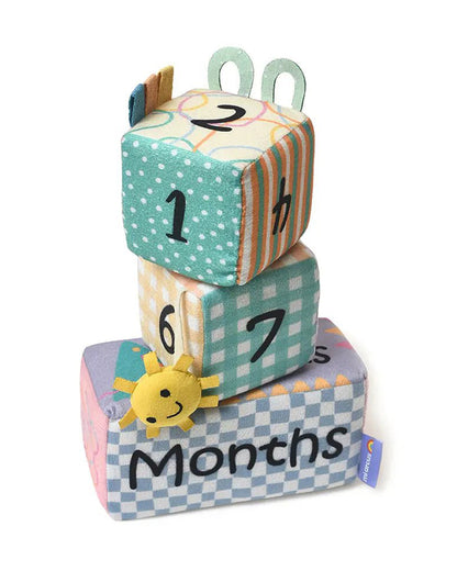 Mi Arcus Baby Milestone Blocks Set-Soft Toy-Plush Cuddly Toy For Newborn