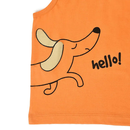 Mi Arcus Blue, Orange & Pink Vest-Printed-Cotton-Pack of 3-For Infants