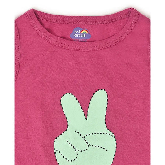 Mi Arcus Blue, Orange & Pink Vest-Printed-Cotton-Pack of 3-For Infants