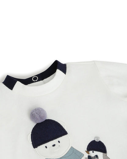 Chicco Bronze T-shirt-Mr. Bear Printed-Cotton-For Infants