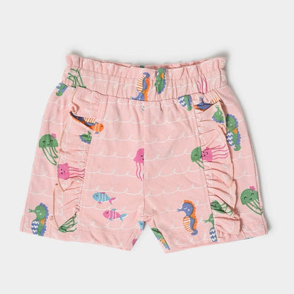 Mi Arcus Blue, Pink & Multicolor Shorts-Animal Print-Cotton-Pack of 3-For Infants