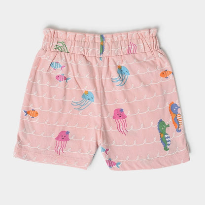 Mi Arcus Blue, Pink & Multicolor Shorts-Animal Print-Cotton-Pack of 3-For Infants