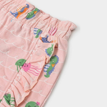 Mi Arcus Blue, Pink & Multicolor Shorts-Animal Print-Cotton-Pack of 3-For Infants