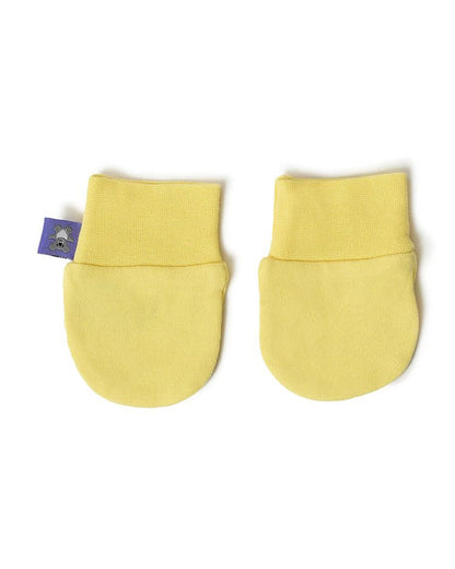 Mi Arcus Yellow, Pink & Multicolor Mittens-Solid-Cotton-Pack of 3-For Infants