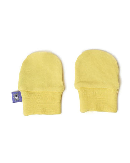 Mi Arcus Yellow, Pink & Multicolor Mittens-Solid-Cotton-Pack of 3-For Infants
