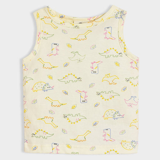 Mi Arcus Green, Yellow & Multicolor Vest-Dinomite Raury-Cotton-Pack of 3-For Infants