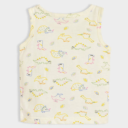 Mi Arcus Green, Yellow & Multicolor Vest-Dinomite Raury-Cotton-Pack of 3-For Infants