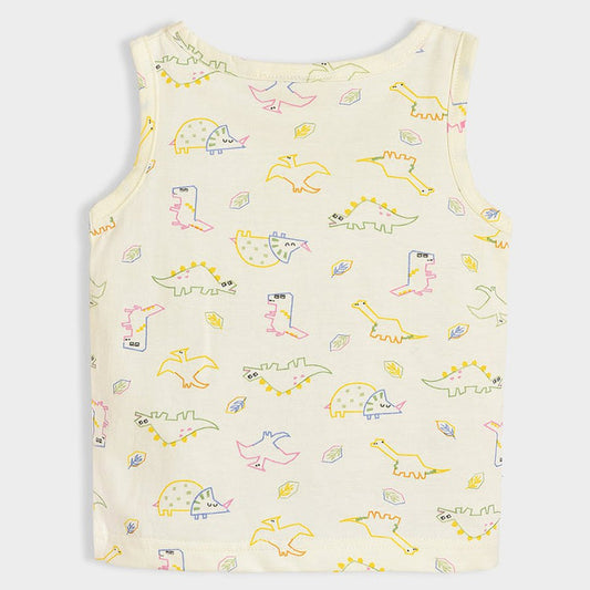 Mi Arcus Green, Yellow & Multicolor Vest-Dinomite Raury-Cotton-Pack of 3-For Infants