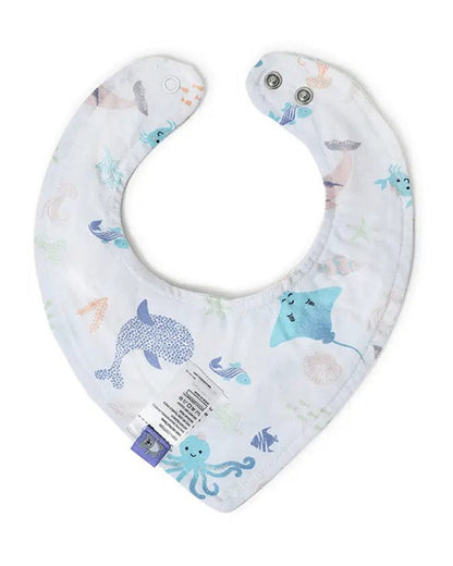 Mi Arcus Kids Drool Knitted Bibs-Blue-Cotton-0 to 3M-Pack of 5-For Infants