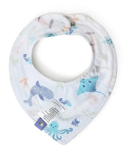 Mi Arcus Kids Drool Knitted Bibs-Blue-Cotton-0 to 3M-Pack of 5-For Infants