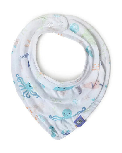 Mi Arcus Kids Drool Knitted Bibs-Blue-Cotton-0 to 3M-Pack of 5-For Infants