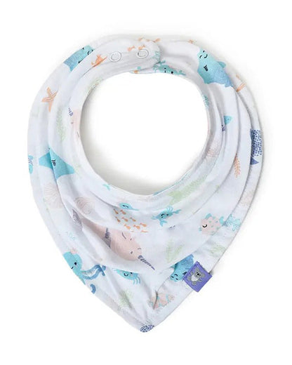 Mi Arcus Kids Drool Knitted Bibs-Blue-Cotton-0 to 3M-Pack of 5-For Infants