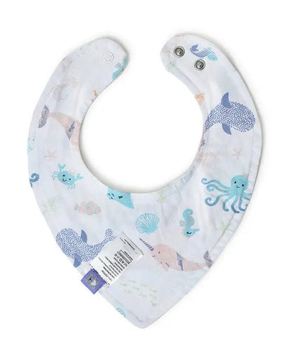 Mi Arcus Kids Drool Knitted Bibs-Blue-Cotton-0 to 3M-Pack of 5-For Infants