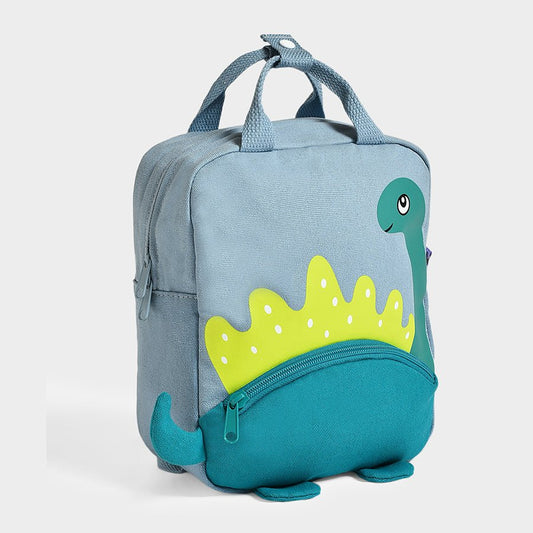 Mi Arcus Dinomite Woven Backpack With Padded Back & Adjustable Shoulder Straps-100% Cotton-Blue