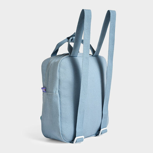 Mi Arcus Dinomite Woven Backpack With Padded Back & Adjustable Shoulder Straps-100% Cotton-Blue