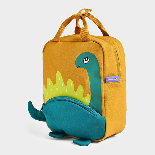 Mi Arcus Dinomite Woven Backpack With Padded Back & Adjustable Shoulder Straps-100% Cotton-Mustard