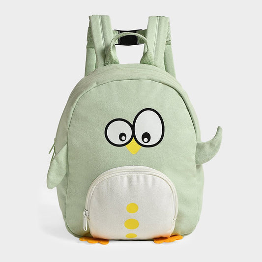 Mi Arcus Bloom Woven Backpack With Padded Back & Adjustable Shoulder Straps-100% Cotton-Green