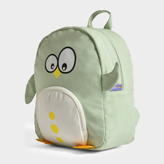 Mi Arcus Bloom Woven Backpack With Padded Back & Adjustable Shoulder Straps-100% Cotton-Green