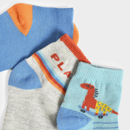 Mi Arcus Multicolor Socks-Dinomite Play-Cotton-Pack of 3-For Infants