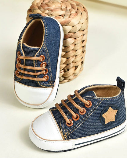 Mi Arcus Blue Slip On Sneakers For Infants