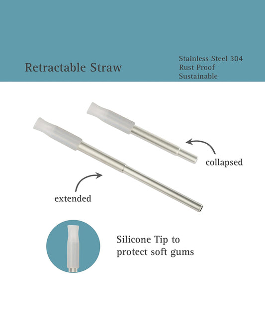 Earthism Double Wall Insulated Stainless Steel Tumbler-Dino-With Lid & Straw-For Infants